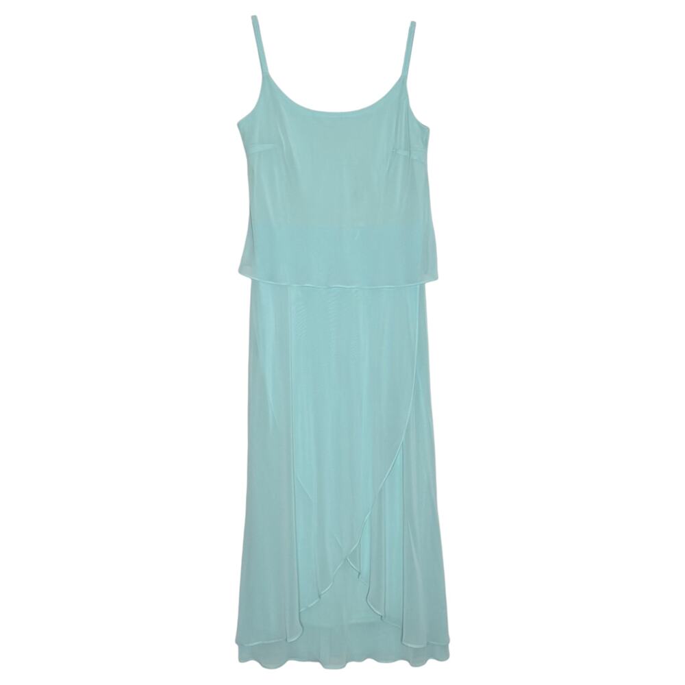 Vintage Joseph Ribkoff Maxi Dress Turquoise Wedding Guest Mother Of The Bride 12